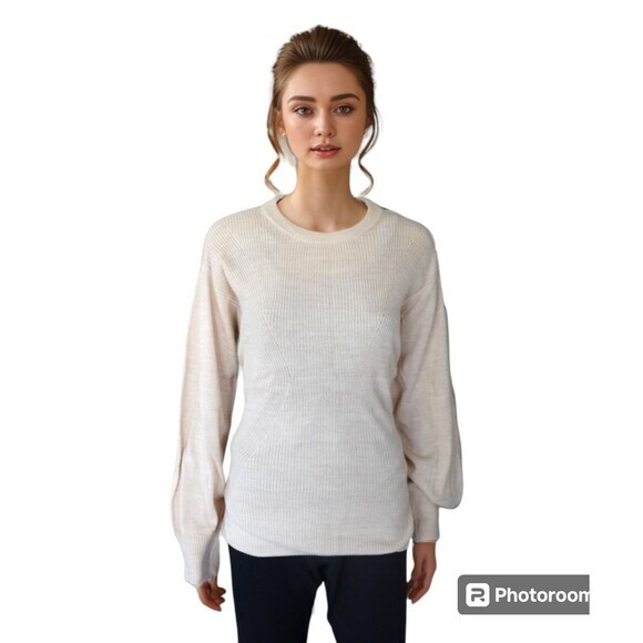 Anthropologie Sweater Women Sz S Knit Tie Back‎ Cozy Lightweight NWT - Picture 1 of 10